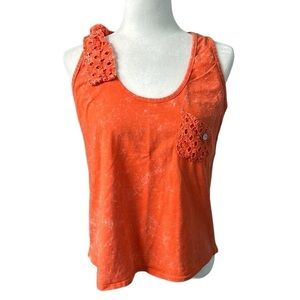For Her Paris Fashion Pocket Tank Orange Size Small